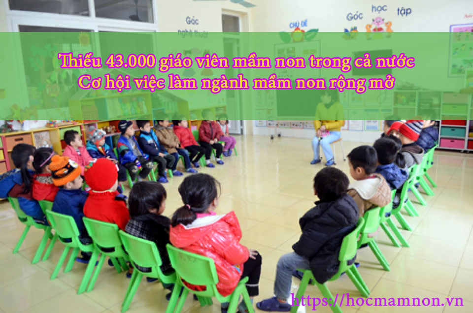 Thiếu 43.000 giáo viên mầm non trong cả nước ,Cơ hội lớn cho các bạn yêu thích ngành mầm non